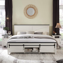 Farmhouse king online platform bed